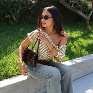 Off-The-Shoulder Stripe Moment Top