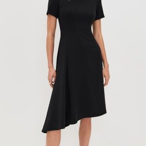 Black Halo Olcay Asymmetrical Dress