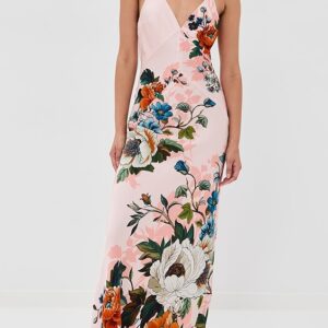 Borgo de Nor Olive Satin Dress