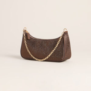 On The List Rhinestone Shoulder Bag