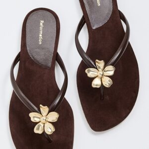 Reformation Onyx Thong Sandals