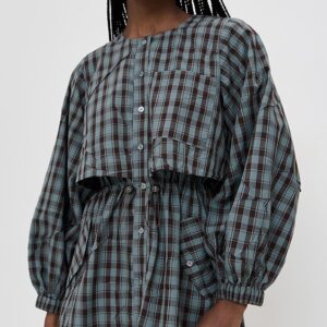 Sea Ophelia Plaid Long Sleeve Mini Dress