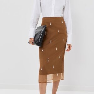 Róhe Organza Silk Skirt