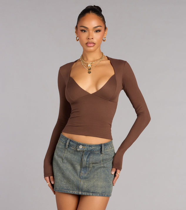 Windsor Own the Moment Long Sleeve Crop Top