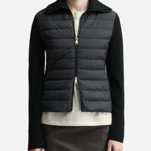 Moncler Padded Wool Zip-Up Cardigan Padded Wool Zip-Up Cardigan