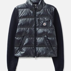 Moncler Padded Zip-Up Wool Cardigan