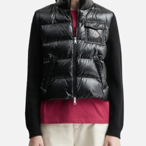 Moncler Padded Zip-Up Wool Cardigan Padded Zip-Up Wool Cardigan