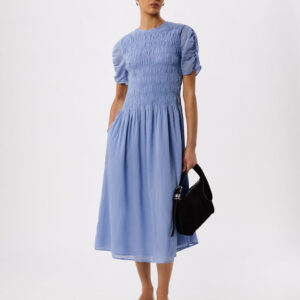 Pale Blue Avery Smocked Dress