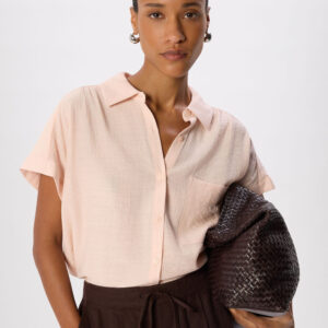 Pale Pink Nicola Textured Shirt
