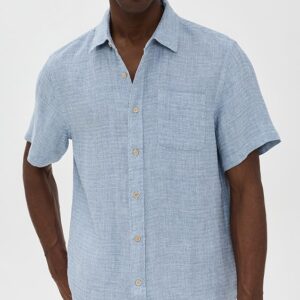 Faherty Palma Basket Weave Linen Shirt Palma Basket Weave Linen Shirt