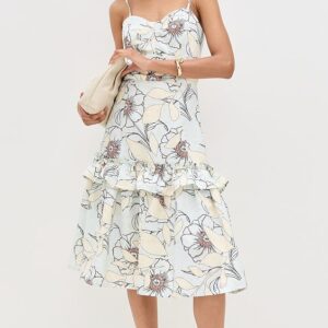 Paneled Midi Dress