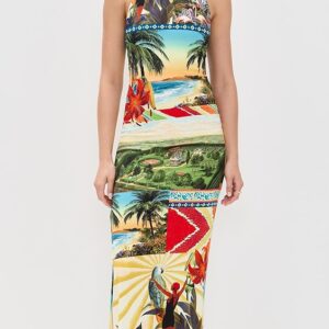 alice + olivia Pania Racer Neck Maxi Dress Pania Racer Neck Maxi Dress