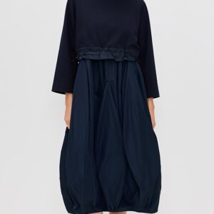 MEIMEIJ Parisien Taffeta Dress with Scuba Sweater