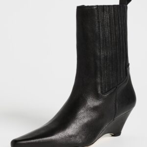Cinq Ă Sept Parker Curved Wedge Leather Chelsea Boots