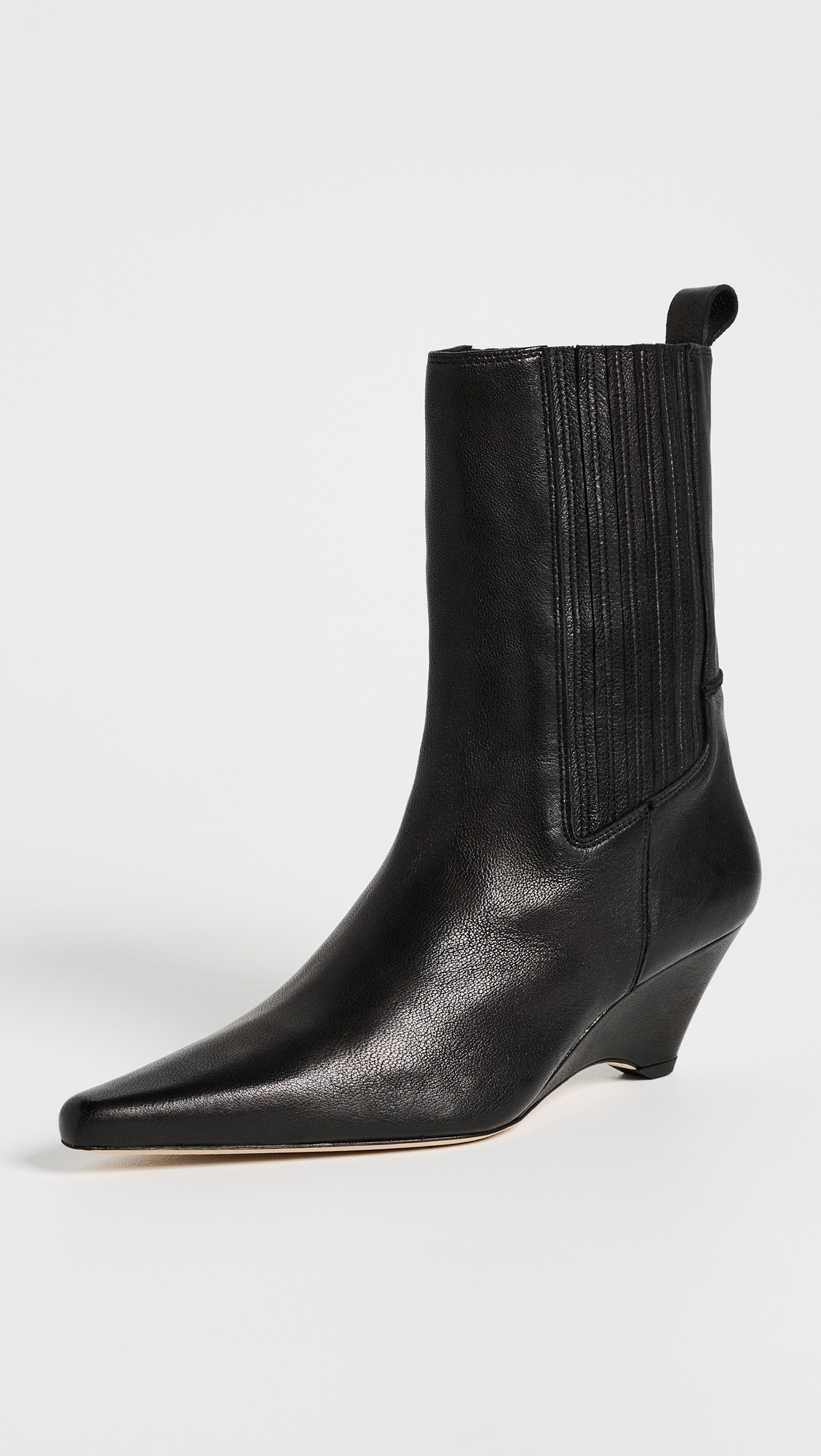 Cinq à Sept Parker Curved Wedge Leather Chelsea Boots