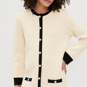 Parker Gold Button Sweater Dress