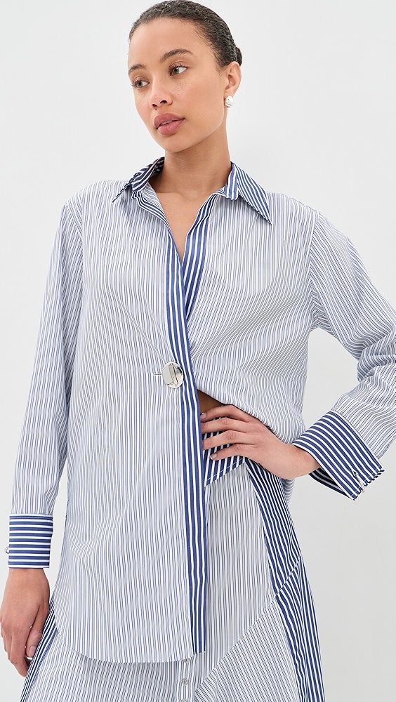 Marques'Almeida Patchwork Overlapping Front Tailored Shirt
