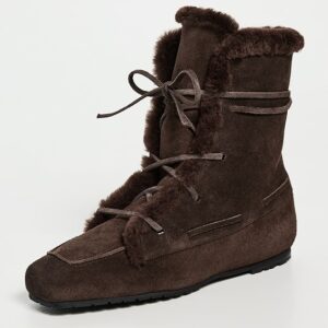 AEYDE Paul Suede Shearling Boots