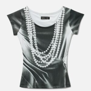 Pearl Necklace Printed T-Shirt