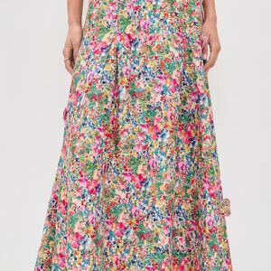 FARM Rio Peasant Floral Butterfly Maxi Skirt