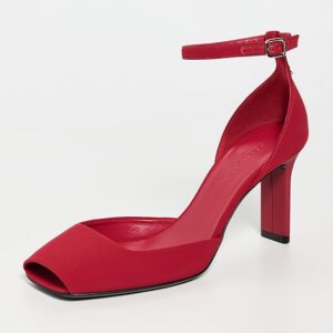 Courrèges Peep Toe Jersey Pumps