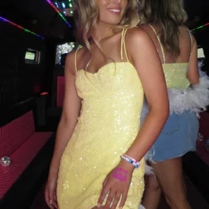 BB Exclusive Penny Lane Yellow Sequin Mini Dress
