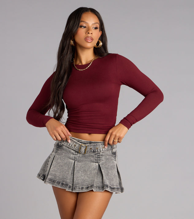 Windsor Perfect Twist Long Sleeve Crop Top