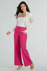 Perfectly Chic High Waist Straight-Leg Trouser Pants Perfectly Chic High Waist Straight-Leg Trouser Pants
