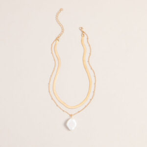 Windsor Perfectly Styled Pearl Charm Layered Necklace Perfectly Styled Pearl Charm Layered Necklace