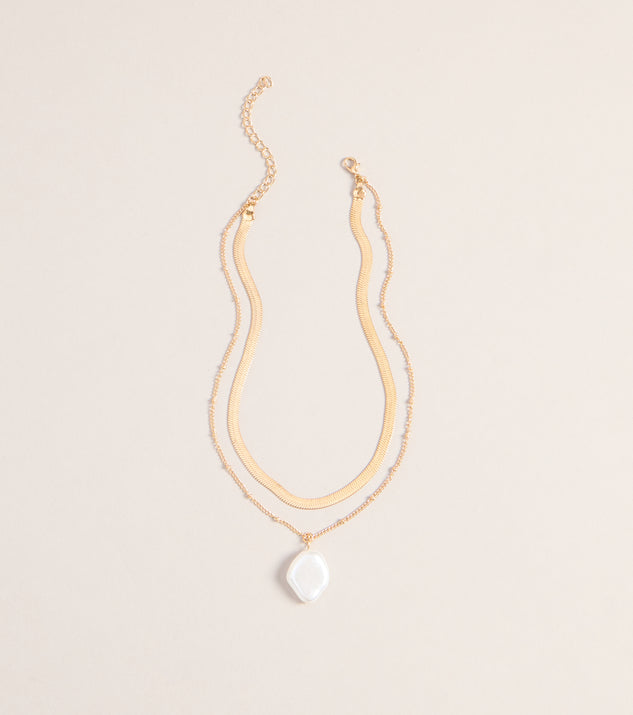 Windsor Perfectly Styled Pearl Charm Layered Necklace
