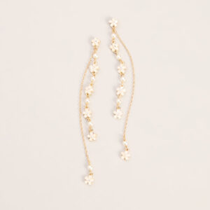 Windsor Petal Drop Flower Linear Earrings Petal Drop Flower Linear Earrings