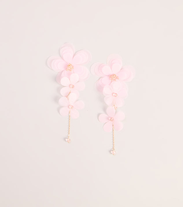 Windsor Petal Party Floral Linear Drop Earrings
