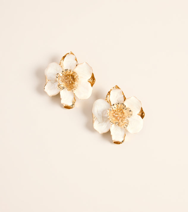 Windsor Petal Power Floral Statement Stud Earrings