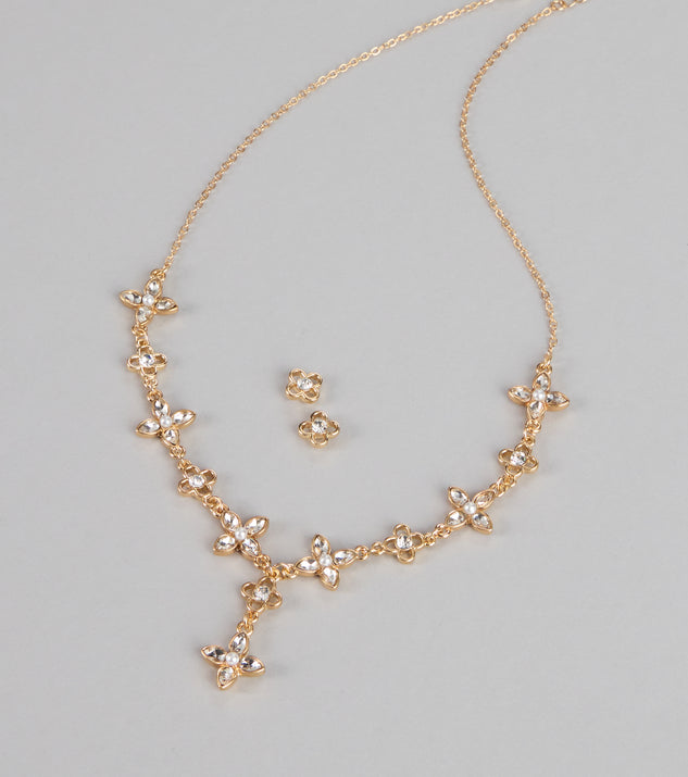 Windsor Petal Shimmer Rhinestone Jewelry Set