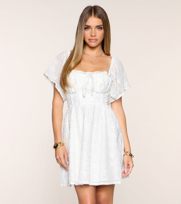 Windsor Picnic Flirt Eyelet Mini Dress