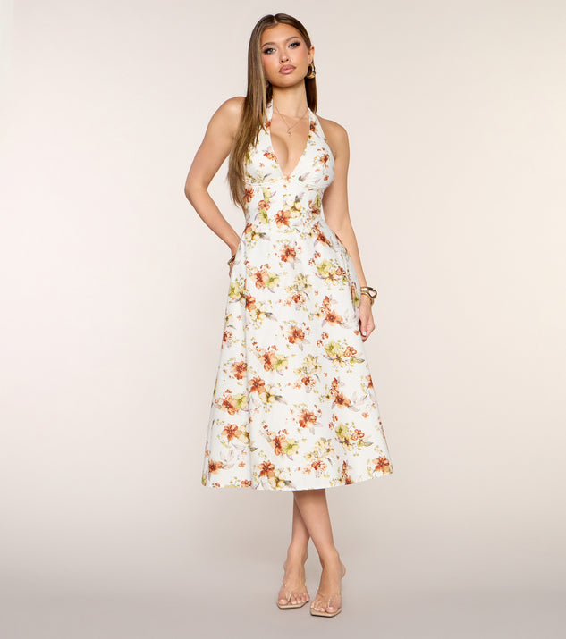 Windsor Picnic Pending Floral Midi Dress