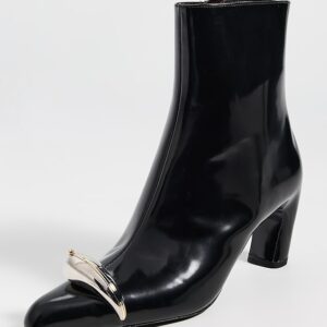 Pierced Heeled Ankle Boots