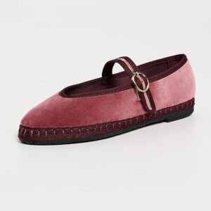 Pierre Velvet Mary Jane Flats