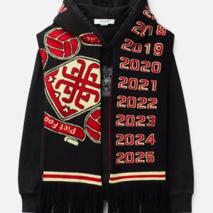 Piet PIET F.C. Scarf Hoodie (Vintage Black): a 600 GSM fleece hoodie