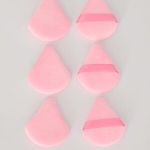 Ally Fashion Pink 6 Pcs Triangle Makeup Sponges Powder Puff