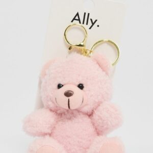 Pink Bear Keyring Bag Charm