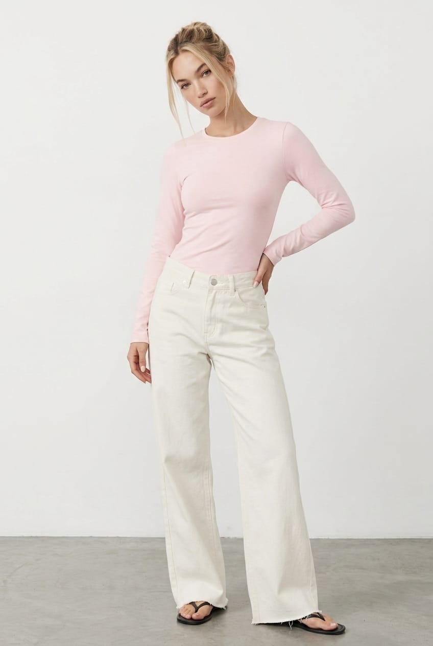 Ally Fashion Pink Long Sleeve Supersoft Top