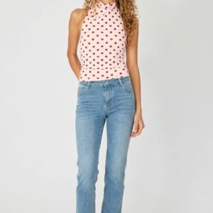 Ally Fashion Pink Polka Dot Supersoft Halter Neck Top Pink Polka Dot Supersoft Halter Neck Top