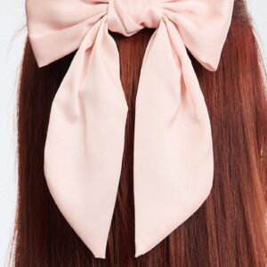 Ally Fashion Pink Satin Hair Bow Pink Satin Hair Bow
