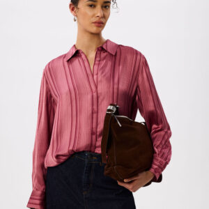 Pink Satin Stripe Shirt