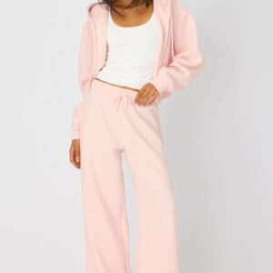 Ally Fashion Pink Track Pants Wide Leg