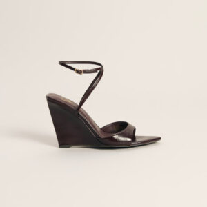 Plans on Point Patent Strappy Wedge Sandals