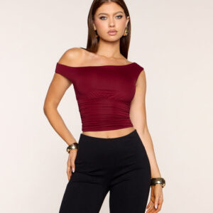 Plans Pending Ruched Crop Top