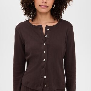 Pointelle Classic Crew Cardigan
