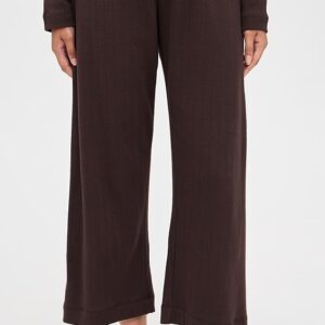 Leset Pointelle Crop Wide Leg Pants